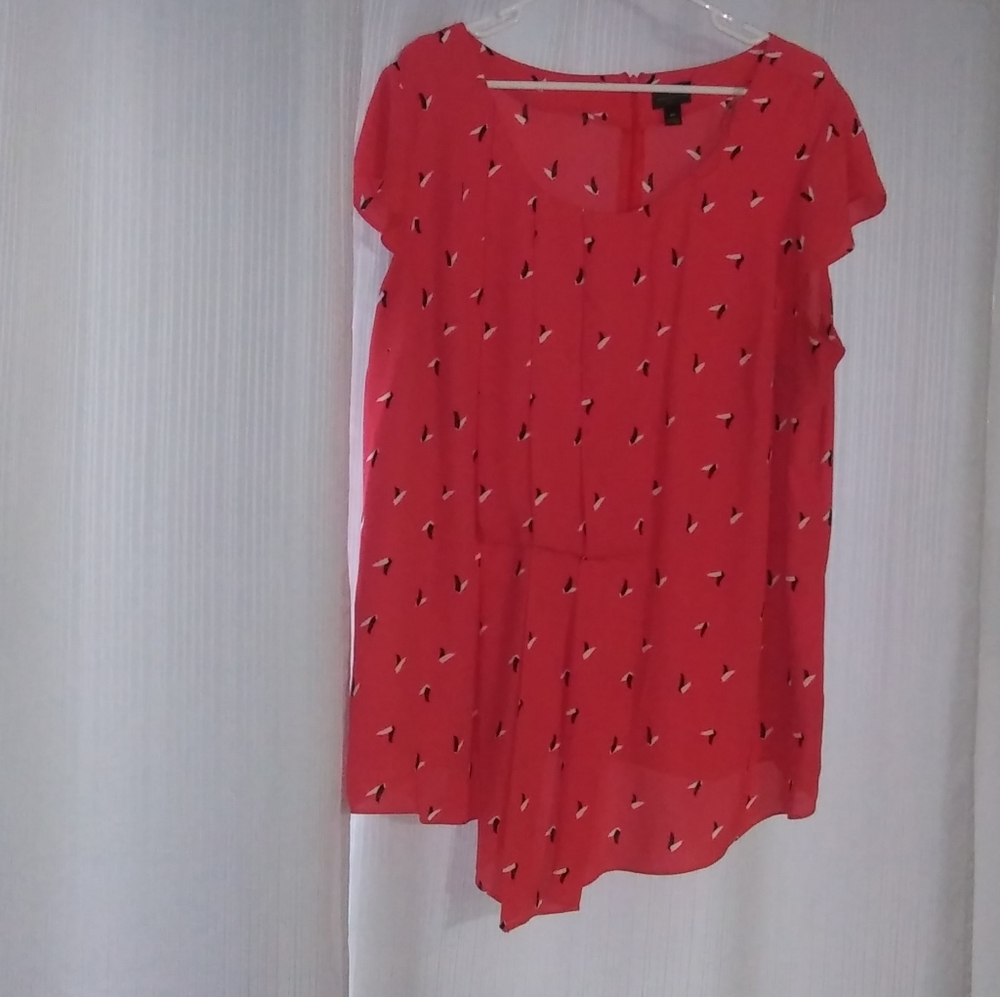 Worthington 2X cap sleeve top. Coral color